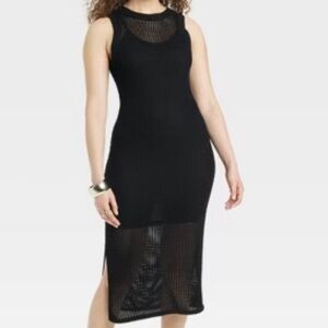 a new day openwork midi sweater dress